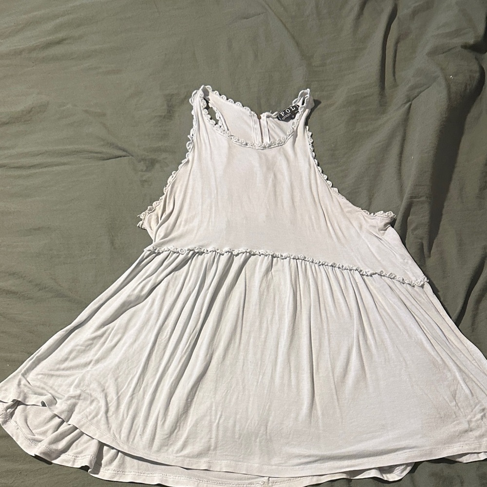 POL Cream Sleeveless Tank Top